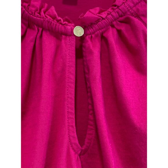 Lauren Ralph Lauren Jersey Flutter Sleeve Cotton Top XL Black Label Quiet Luxury - Picture 6 of 10